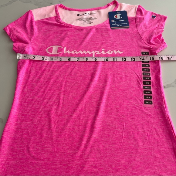 Champion Teen’s size 14/16 Pink Short Sleeve Top - Picture 4 of 7